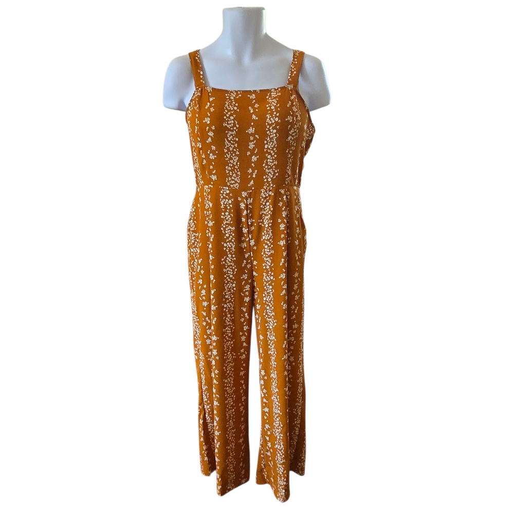 BCBG‎ Mustard Floral Jumpsuit